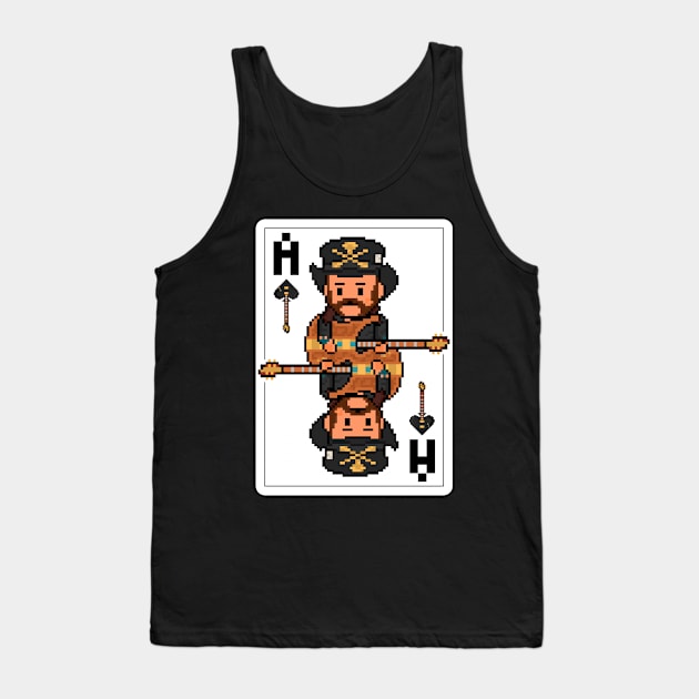 Pixelrockstars Ace of Spades Playing Card Tank Top by gkillerb